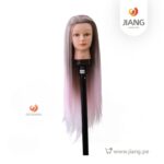 Cabezal Kanekalon Platinado a Rosado